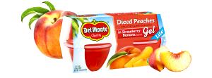 1 Cup Peaches In Lite Strawberry-Banana Gel
