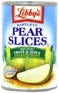 1 Cup Pear Juice Pack (Cooked or Canned)