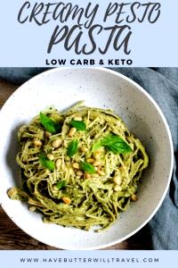 1 Cup Pesto Cream Pasta Side, Low Carb