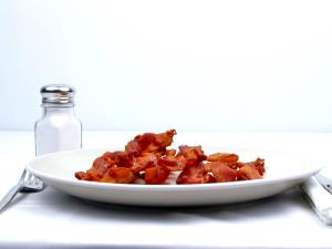 1 Cup Pieces Bacon (Cured, Reduced Sodium, Broiled, Pan-Fried or Roasted, Cooked)