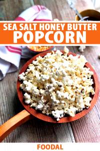 1 Cup Popcorn, Honey Butter, Popped
