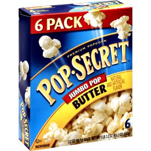 1 Cup Popcorn, Jumbo Pop Butter, Popped