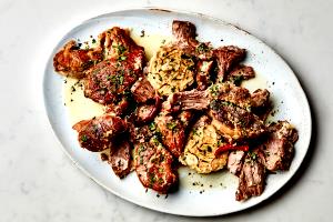 1 Cup Pork Shoulder, Arm Picnic, Braised, Slf