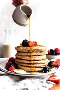 1 Cup, Poured From Box Whole Wheat Pancakes (Dry Mix)