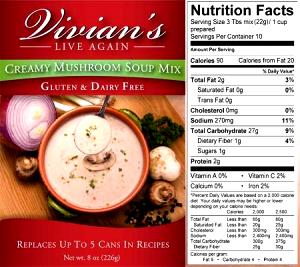 1 cup prepared (11.3 g) Cream of Mushroom Soup Mix