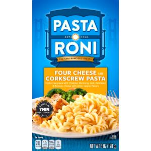 1 cup prepared (2.5 oz) Four Cheese Corkscrew Pasta