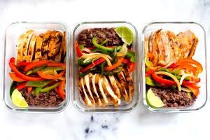 1 cup prepared (283 g) Chicken Fajitas Meal For Two