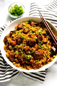 1 cup prepared (69 g) Beef Rice Mix