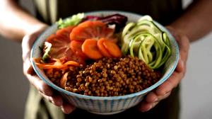 1 cup prepared (74 g) Lentil & Quinoa Mac & Cheese