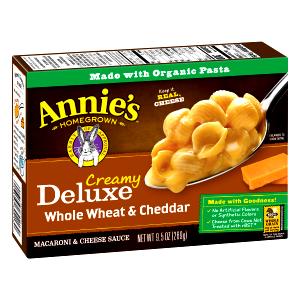 1 cup prepared Creamy Deluxe Whole Wheat Shells & Extra Cheesy Chedder Sauce