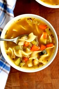 1 cup prepared New England Vegetarian Chicken Noodle Soup