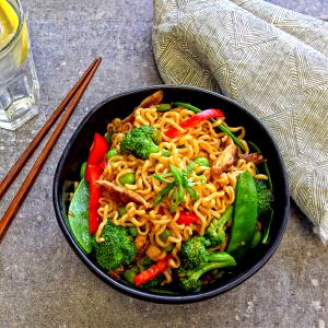 1 cup prepared Teriyaki Noodles with Asian Style Vegetables