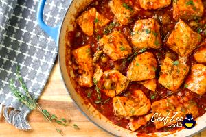 1 Cup Puerto Rican Style Stewed Salmon (Salmon Guisado)