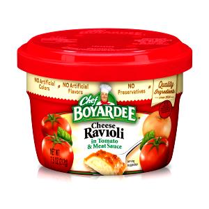 1 Cup Ravioli İn Tomato And Meat Sause, Microwave Bowl