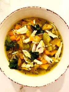1 Cup Roasted Chicken & Vegetable Soup, Light, Reduced Sodium, Rts