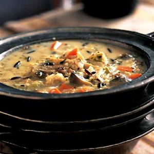 1 Cup Roasted Chicken W/Wild Rice Soup, Lowfat, Rts