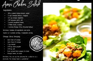 1 cup salad with 1 1/2 tbsp dressing (100 g) Chicken & Waffle Salad