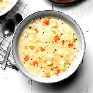 1 Cup Savory Chicken & Long Grain Rice Soup, Rts