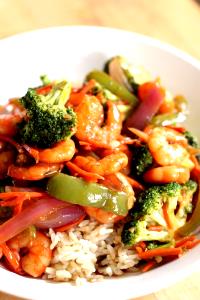 1 Cup Shellfish Mixture and Vegetables in Soy-Based Sauce