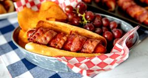 1 Cup Sliced Bacon and Cheese-Filled Frankfurter or Hot Dog