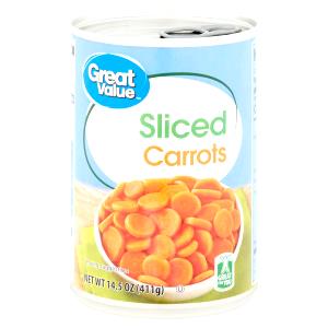 1 Cup Sliced Carrots (Drained Solids, Canned)