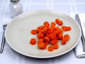 1 Cup Sliced Carrots (Without Salt, Frozen, Drained, Cooked, Boiled)