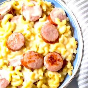 1 Cup Sliced Smoked Beef Sausage with Cheese