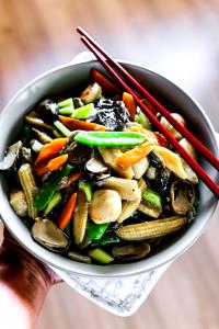 1 Cup Sliced White Mushrooms (Stir-Fried)