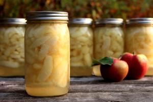 1 Cup Slices Apple with Syrup (Cooked or Canned)