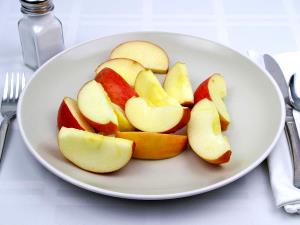 1 Cup Slices Apples Without Skin (Cooked, Microwave)
