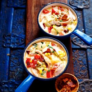 1 Cup Smoked Chicken W/Roasted Corn Chowder Soup, Rts