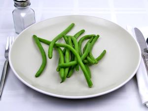 1 Cup Snap Bean, Yellow, Frozen, No Salt