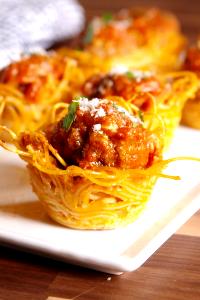 1 Cup Spaghetti & Meatballs, Mini Bites
