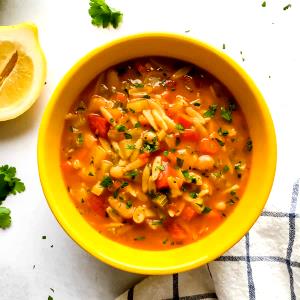 1 Cup Summer Vegetable Orzo Soup