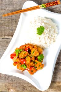 1 Cup Sweet and Sour Pork with Rice