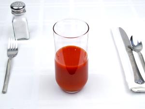 1 Cup Tomato Juice (with Salt Added, Canned)