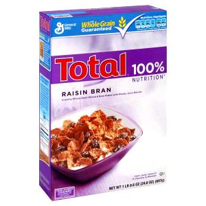 1 Cup Total Raisin Bran Cereal With Milk