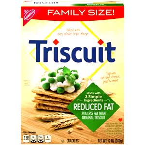 1 Cup, Triscuits Reduced Fat 100% Whole Wheat Cracker