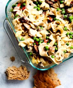 1 Cup Tuna Noodle Casserole with Vegetables and Mushroom Soup