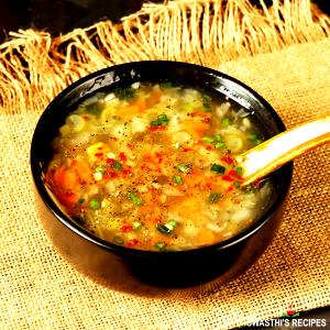1 Cup Vegetable Soup (Made From Dry Mix)
