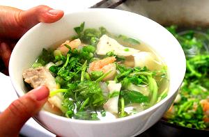 1 Cup Watercress Broth with Shrimp