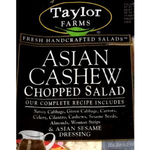 1 cup with 2 tbsp dressing (100 g) Asian Cashew Chopped Salad