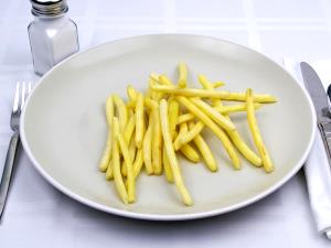 1 Cup Yellow Snap Beans (with Salt, Frozen, Drained, Cooked, Boiled)