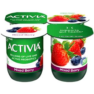 1 Cup Yogurt, Activia, Mixed Berry