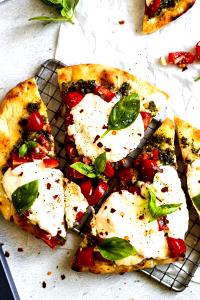 1 cut Tomato Bruschetta Flatbread Pizza