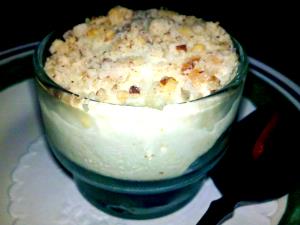 1 dessert Amaretto Tiramisu with Almond Cookie Crumble