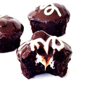 1 Ding Dong Chocolate Cupcake with Icing or Filling