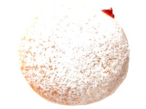 1 donut (64 g) Powdered Raspberry Filled Donuts