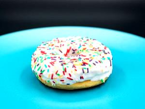 1 donut (77 g) Vanilla Dip Donut with Sprinkles