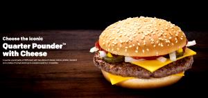 1 Double Hamburger Double Quarter Pound Hamburger with Tomato and/or Catsup on Bun